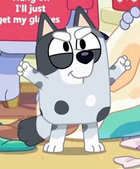 Bluey Characters Muffin, Bluey Screenshots, Bluey Icons, Muffin Heeler, Bluey Muffin, Bluey Characters, Bingo Funny, Dog Show, Kids Shows