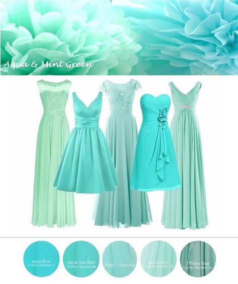 Aqua Bridesmaid Dresses, Mint Dresses, Little Mermaid Wedding, Teal Wedding Colors, Turquoise Bridesmaid, Aquamarine Wedding, Mint Bridesmaid Dresses, Beach Bridesmaid Dresses, Aqua Wedding