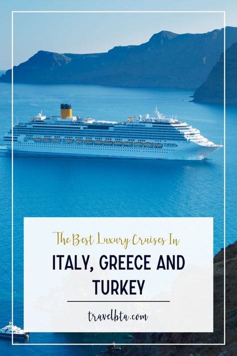 While the sites and experiences are endless, most travelers have limited time to explore the region. Therefore, a luxury cruise is one of the most efficient and practical ways to travel. However, deciding on the best luxury cruises in Italy, Greece, and Turkey is no simple feat. To help you out, we compiled a list of some of our favorite itineraries. Cruise To Greece And Italy, Italy Honeymoon Itinerary, Italy Cruise, Italian Cruises, Greek Cruise, Luxury Greece, Honeymoon Itinerary, Greece Cruise, Yacht Aesthetic