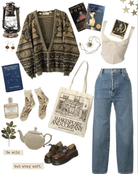 Abbi Core, Cozycore Outfit, Studying Literature, Cottagecore Outfits, Earthy Outfits, Outfit Collage, Easy Trendy Outfits, Swaggy Outfits, Really Cute Outfits