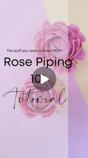 Piping Roses On Cupcakes, How To Pipe A Rose, Piping Roses On Cake, Rose Piping Tutorial, How To Pipe Flowers, Piping Flowers Tutorial, Rose Piping Tip, Buttercream Roses Tutorial, Flower Piping Techniques