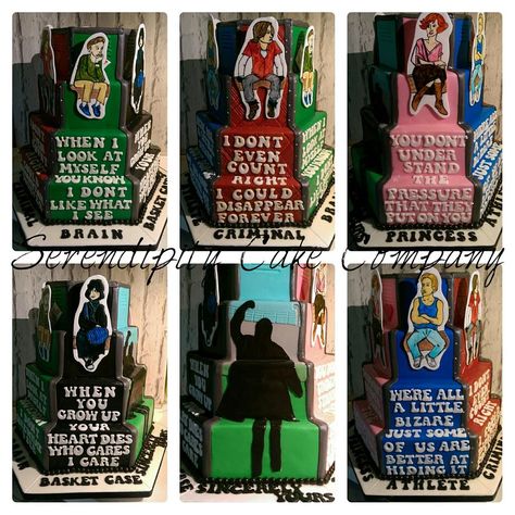 "Taste of 80s Cinema" The Breakfast Club - cake by - CakesDecor Breakfast Club Party, Club Party Theme, Teachers Lounge Decor, 80s Cinema, Breakfast Club Movie, Sweet 16 Themes, Theme Days, Sugar Craft, Movie Party