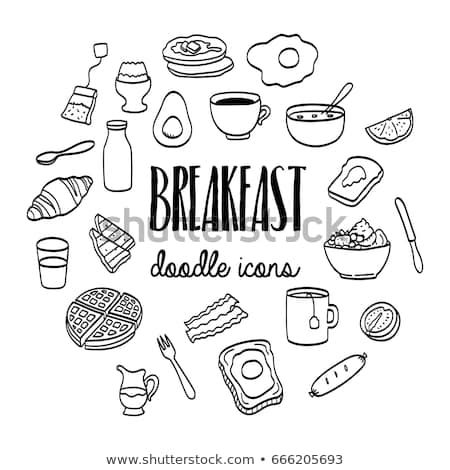 Breakfast Food Doodles, Breakfast Drawing Easy, Recipe Doodles, Breakfast Doodles, Breakfast Sketch, Breakfast Drawing, Breakfast Clipart, Food Font, Morning Art