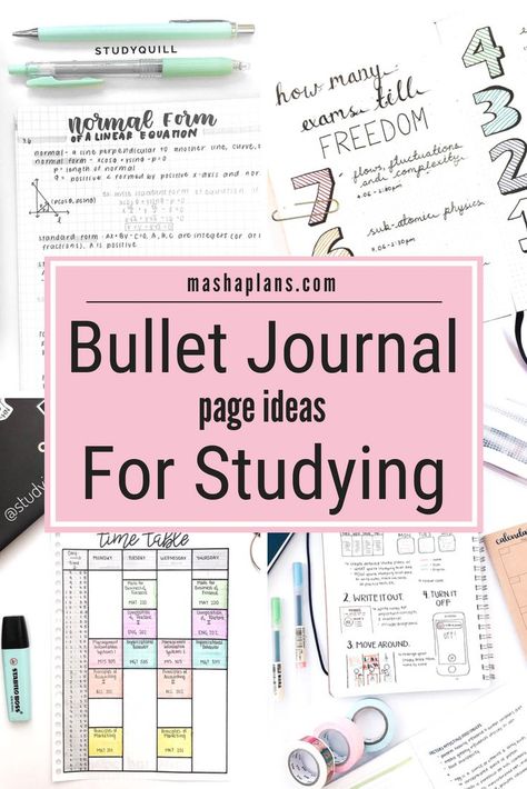 Bullet Journal For School, School Bullet Journal, Journal For School, Bullet Journal Page Ideas, Journal Page Ideas, Bullet Journal Pages, Back To University, Study Life, Amazing Tools