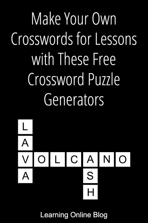 Use these free crossword puzzle generators to make your own crosswords for reviewing lesson concepts. #crosswordpuzzlegenerator #education How To Make A Crossword Puzzle, Diy Crossword Puzzle, Crossword Puzzles Printable, Middle School Crossword Puzzle, Crossword Puzzles For 3rd Grade, Crossword Puzzles For Kids, Science Crossword Puzzles, Crossword Puzzle Maker, Nurse Educator