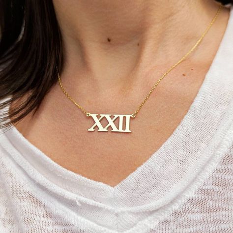 Excited to share the latest addition to my #etsy shop: Roman Numeral Necklace, Custom Date Necklace, 14K Solid Gold, Calendar Necklace, Birthyear Necklace, Gifts for Her, Mothers Day Gift https://etsy.me/3A0rtIL Calendar Necklace, Christmas Gifts Handmade, Year Necklace, Date Necklace, Arabic Jewelry, Bracelets Collection, Gifts For Her Birthday, Birthday Necklace, Anniversary Necklace