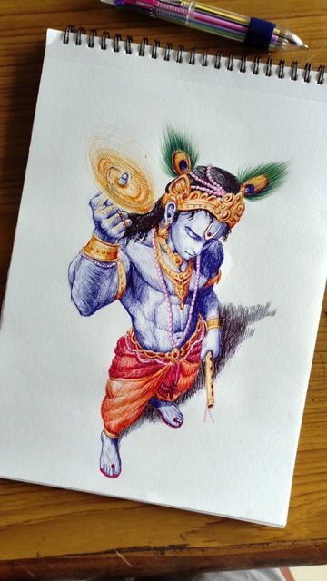 Krishna Portrait Sketch, Lord Shiva Drawing Sketches, Shri Krishna Sketch, Krishna Ji Sketch, Krishna Art Drawing, Drawing Of Krishna, Poster Colour Drawing, Face Drawing Practice, Krishna Portrait