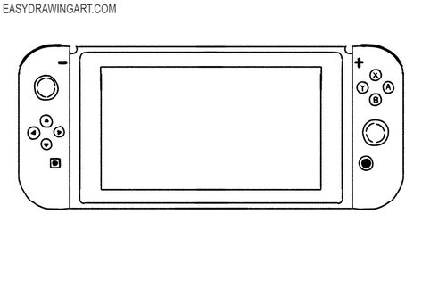 cartoon nintendo switch drawing How To Draw A Nintendo Switch, Switch Controller Drawing, Nintendo Switch Drawing Easy, Nintendo Switch Sketch, Nintendo Switch Coloring Pages, Nintendo Switch Drawing, Nintendo Switch Art, Switch Drawing, Nintendo Drawings