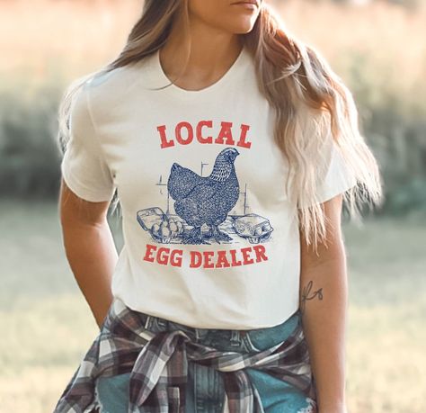 Farm T Shirt, Funny Country, Farm Tees, Support Local Farmers, Chicken Shirt, Farmer Shirt, Chicken Shirts, Retro Tops, Country Farm