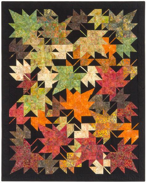 New Leaves designed by Innovations. Features #ArtisanBatiks Seasons by Lunn Studios, shipping to stores October 2015. Autumn Leaves Quilt Pattern, Autumn Leaf Quilt Pattern, Fall Leaves Quilt Pattern, Maple Leaf Quilts, Thanksgiving Quilt Patterns, Autumn Leaf Quilt, Maple Leaf Quilt Pattern, Leaf Quilt Pattern, Autumn Leaves Quilt