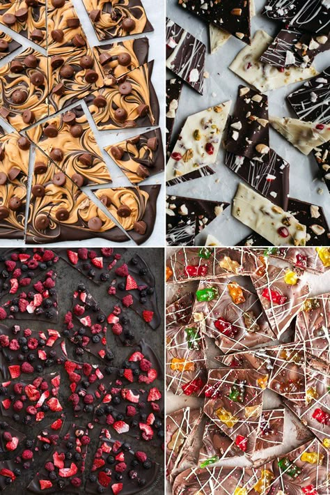 Easy Chocolate Bark, Chocolate Bark Recipes, Bark Recipes, Bars Cookies, Chocolate Bark Recipe, Candy Bark, Recipes Chocolate, Bark Recipe, Chocolate Chip Recipes