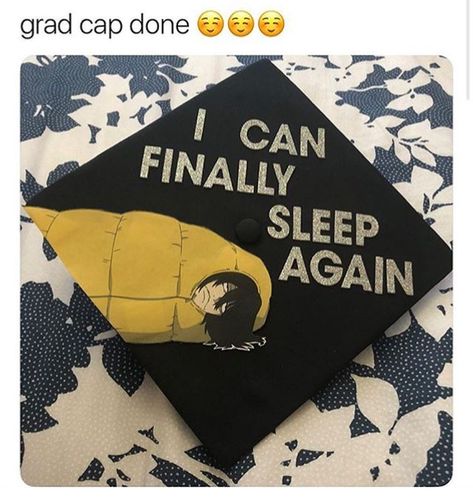 Graduation Cap Designs Finally, Graduation Cap Designs Naruto, Decorating Ideas For Graduation Caps, College Grad Ideas, Anime Cap Ideas For Graduation, Graduation Hat Designs Grad Cap, Anime Cap Decoration Graduation, Graduation Cap Designs Computer Science, Cap Decoration Graduation Anime