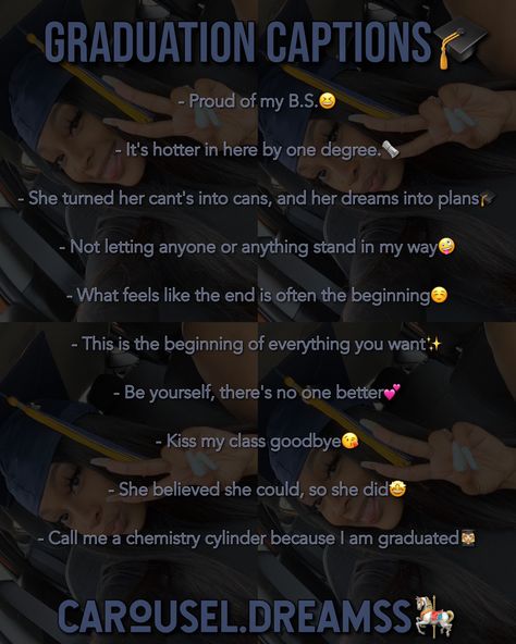 Decision Day Captions, Prom Quotes For Pictures, Senior Quotes For Cap, Graduation Quotes University Instagram, Senior Captions Instagram 2023, Baddie Graduation Captions, Prom Ig Captions, Captions For College Pictures, Senior Year Captions Instagram