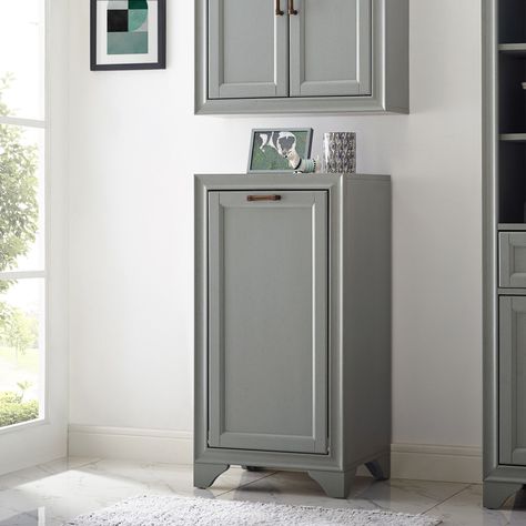 Concealed Laundry, Laundry Storage, Laundry In Bathroom, Grey Bedding, Laundry Hamper, Vanity Cabinet, Gray Linen, Furniture Outlet Stores, Bath Vanities