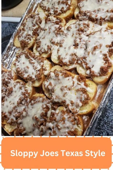 Sloppy Joes Texas Style Texas Toast Sloppy Joes, Beef Olives, Grandma Pie, Texas Toast, Sloppy Joes Recipe, Dinner Rolls Recipe, Texas Style, Canned Tomato Sauce, Beef Recipes For Dinner