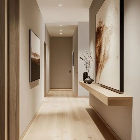 Modern Foyer Design, Minimalist Hallway, Interior Design Minimal, Minimalist Entryway, Apartment Entrance, Home Hall Design, Japandi Design, Doors Interior Modern, Small Home Offices