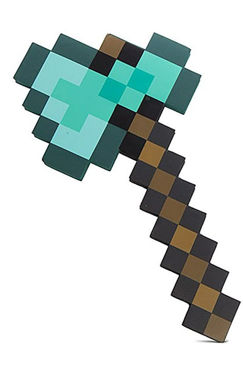 ThinkGeek Minecraft Diamond Axe - Chop Your Way to Minecraft Success Minecraft Creeper Halloween Costume, Minecraft Halloween Costume, Minecraft Png, Minecraft Diamond, Minecraft Merchandise, Minecraft Printables, Minecraft Toys, Minecraft Steve, Diy Minecraft