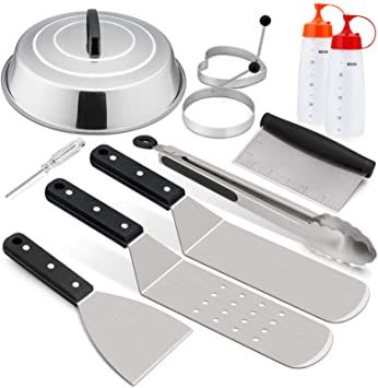 Griddle Tools, Griddle Accessories, Cooking Camping, Stainless Steel Griddle, Bbq Tool Set, Egg Rings, Flat Top Griddle, Grilling Utensils, Griddle Cooking