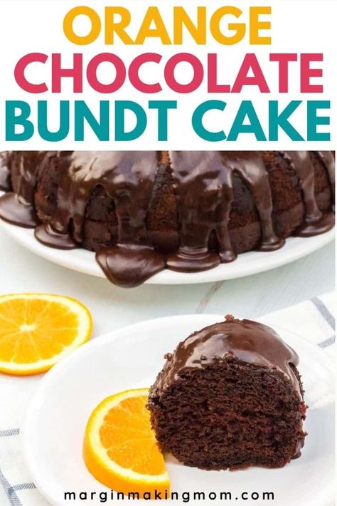 If you love Terry's Chocolate Oranges around the Christmas holidays, you're going to love this easy chocolate orange bundt cake! It starts with a mix, then is doctored up for a simple holiday dessert. Fat Free Cake, Healthy Vegan Dessert, Cheesecake Vegan, Orange Bundt Cake, Cake Vegan, Orange Chocolate Cake, Orange Cake Recipe, Vegan Chocolate Cake, Chocolate Bundt Cake