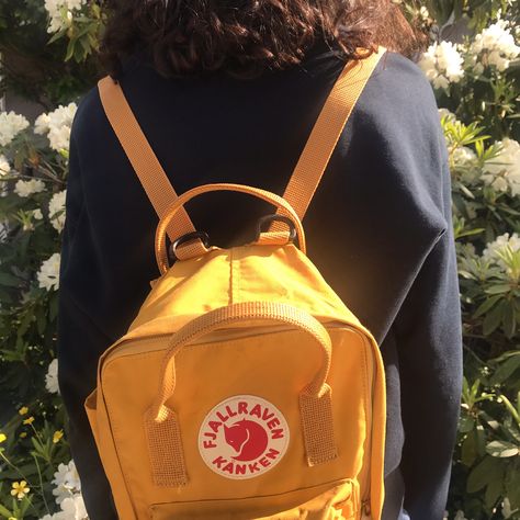 2018 Yellow Aesthetic, 2018 Artsy Aesthetic, Fjallraven Kanken Yellow, Yellow Kanken Aesthetic, Yellow Backpack Aesthetic, 2019 Indie Aesthetic, 2018 Indie Aesthetic, Yellow Bag Aesthetic, Bellacore Aesthetic