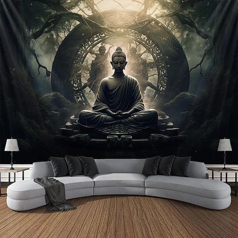 Buddha Hanging Tapestry Wall Art Large Tapestry Mural Decor Photograph Backdrop Blanket Curtain Home Bedroom Living Room Decoration 2023 - € 15.99 Interior Murals, Large Tapestry, Large Tapestries, Boho Tapestry, Tapestry Wall Art, Zen Meditation, Wall Art Large, Living Room Decoration, Tapestry Wall