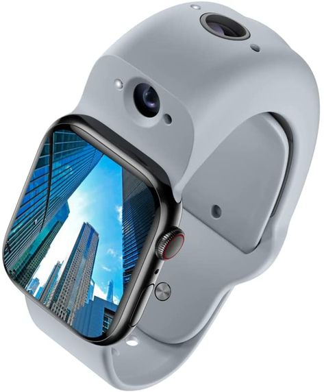 Wristcam, Smart Dual-Camera Band for Apple Watch (Apple MFi Certified), 8MP Sensor, Full HD Video/720P Sport Mode, (New) Pro. Image Stabilization, WiFi, BT 5, IP68 Water Resistant, Siri integration : Electronics Mobile Tricks, Watch Smart, Smart Watch Apple, Apple Watch Sizes, Smart Watch Android, Gadgets Technology Awesome, Cool New Gadgets, Apple Watch Case, Apple Watch Accessories