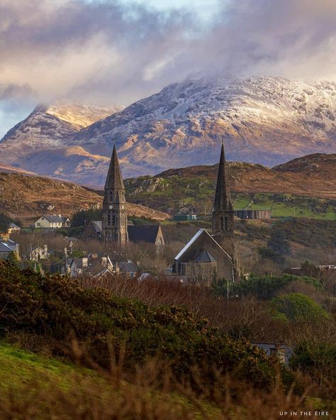 Ireland Travel on Instagram: “The two towers of Clifden, Galway ⛪⛰️ By @upintheeire Follow @ireland_travel for the best Irish content! Tag us or DM for features ☘️” Clifden Ireland, Connemara Ireland, Best Of Ireland, Two Towers, County Galway, Irish Cottage, Galway Ireland, The Two Towers, Christ Church