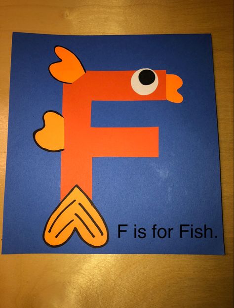 Letter F Fish Craft, F Is For Fish Craft Preschool, F For Fish Craft, Letter F Alphabet Craft, F Fish Craft, F For, F Is For Fish Craft, F For Fish, F Is For Fish