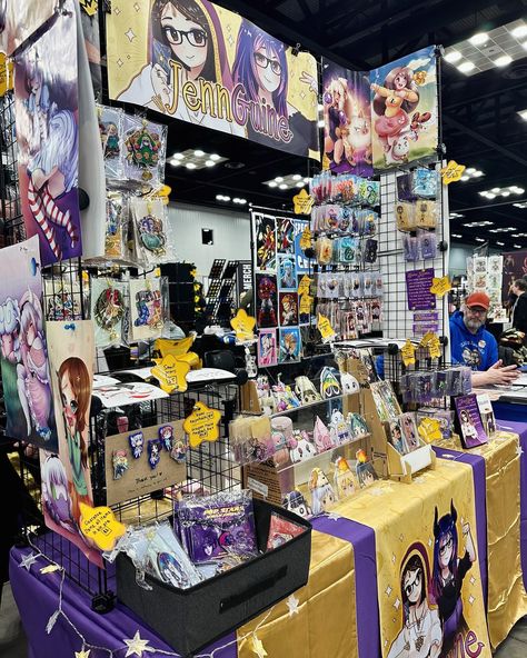 Had an incredible time at #indianacomicon2024 thank you so much to everyone who came by my booth at C23! I really appreciate all the support, it’s my first convention in the Midwest and my first Artist Alley in 5 years (last one was 2019). Here are some questions I got about my setup: Q: Where did you get the wire grids? A: I got these ones on Amazon but you can get them from a retail warehouse too, I also ordered pieces for my setup from StoreSupply.Com Q: Where did you get your acrylic/wo... Artist Convention Table Setup, Artist Ally Booth, Artist Alley Setup, Anime Convention Booth, Artist Alley Display Ideas, Artist Booth, Alley Ideas, Convention Booth, Art Booth