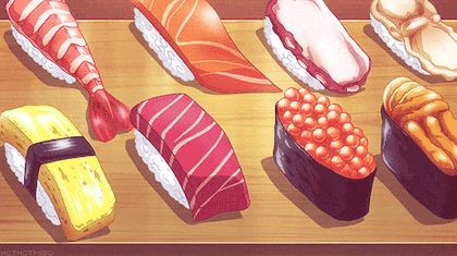 ☁︎ | ℂ𝕒𝕣𝕒𝕞𝕖𝕝𝕞𝕚𝕝𝕝𝕝𝕜𝕥𝕖𝕒 Japanese Food Illustration, Anime Bento, Food Cartoon, Anime Gifs, Think Food, Kawaii Food, Japan Food, Pretty Stuff, Food Drawing