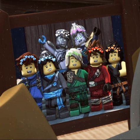 Ninjago Group Photo, Anime 5 Friends Group, Ninjago Group Picture, Ninjago Nya And Jay, Ninjago Team, Nya Ninjago, Ninja Logo, Fruit Logo, Big Friends