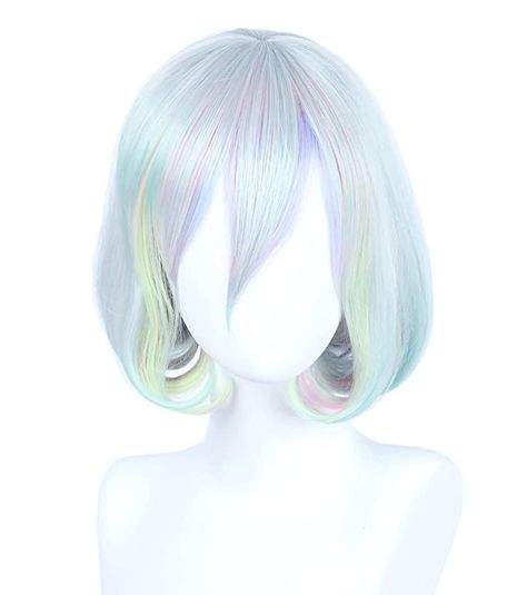 Alien Headband, Rainbow Wig, Short Straight Bob, Rainbow Ombre, Long Hair Wigs, Straight Bob, Beautiful Wigs, Short Bob Wigs, Costume Wigs