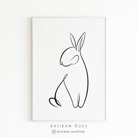 Abstract Rabbit Figure Art Rabbit Drawing One Line Drawing | Etsy Abstract Rabbit Tattoo, Rabbit Abstract Art, One Line Rabbit, Bunny Line Drawing, Line Art Rabbit, Bunny Line Art, Rabbit Abstract, Calligraphic Drawing, Rabbit Line Art