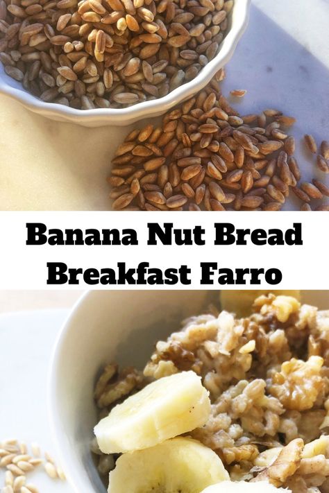 Sweet Farro Recipes, Barley For Breakfast, Breakfast Farro Recipes, Farro Nutrition Facts, Farro Breakfast Bowl, Farro Bowls Healthy, Farro Recipes Breakfast, Farro Breakfast Recipes, Farro Bake