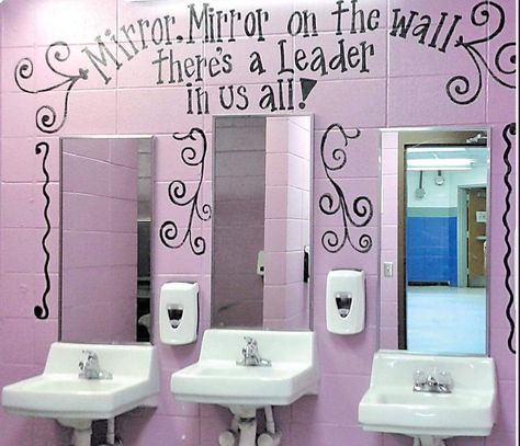 School Restroom, Bathroom Mural, School Improvement, School Bathroom, Bathroom Stall, School Hallways, School Culture, School Climate, School Murals