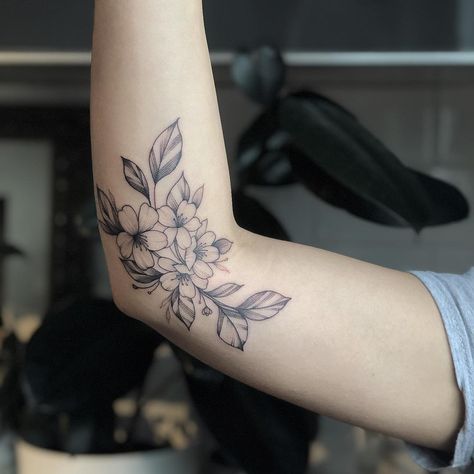 Inner Elbow Tattoo, Inner Elbow Tattoos, Floral Arm Tattoo, Elbow Tattoo, Elbow Tattoos, Mother Tattoos, Flash Design, Piercing Tattoo, First Tattoo