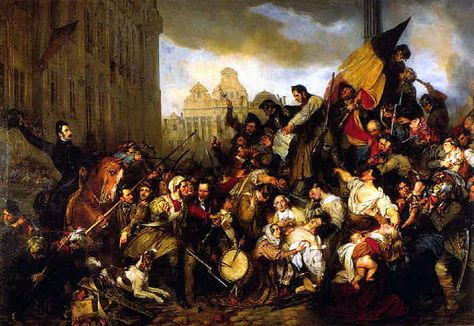 Belgian revolution by G Wappers 1830 History Painting, A4 Poster, Vintage Artwork, Museum Of Fine Arts, Art Google, Ancient Art, Dark Art, Art Reproductions, Art History