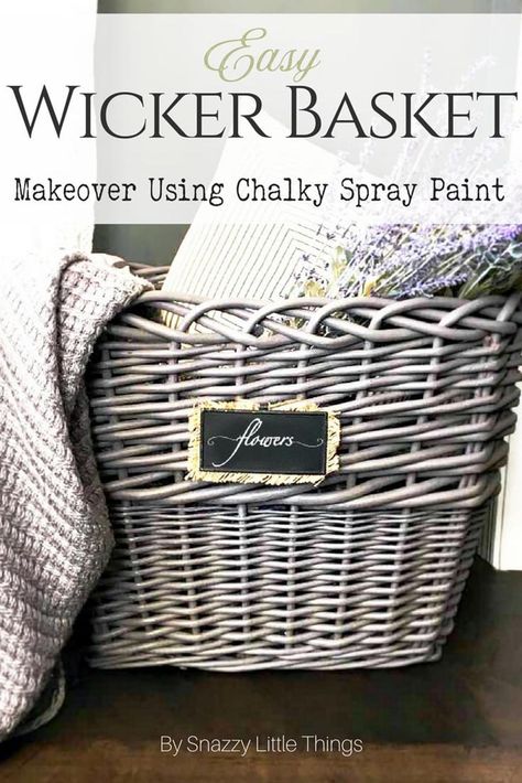 Wicker Basket Makeover, Wicker Basket Diy, Do It Yourself Decoration, Basket Makeover, Painted Baskets, Basket Decor, Painted Wicker, Using Chalk Paint, Basket Case