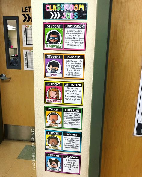 Classroom Jobs Display Classroom Jobs Display, Classroom Job Chart, Class Jobs, Book Bins, Job Chart, Classroom Organisation, 3rd Grade Classroom, Student Jobs, 2nd Grade Classroom