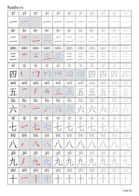 Numbers In Chinese, Chinese Language Writing, Mandarin Pinyin, Chinese Handwriting, Bahasa Mandarin, Write Chinese Characters, Chinese Alphabet, Teach Writing, Chinese Vocabulary