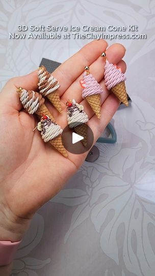 Ice Cream Polymer Clay, Clay Ice Cream, Serve Ice Cream, You're The One, Snow Cone, Soft Serve Ice Cream, Polymer Clay Tools, Ice Cream Cones, The Best Advice