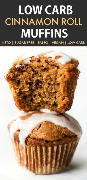 Low Carb Keto Cinnamon Roll Muffins (Paleo, Vegan, Sugar Free, Gluten Free) Keto Cinnamon Roll, High Protein Muffins, Keto Breakfast Muffins, Muffins Paleo, Cinnamon Roll Muffins, Desayuno Keto, Keto Cinnamon, Postre Keto, Low Carb Snack