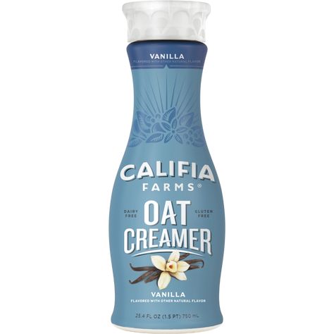 Oat Milk Coffee Creamer, Oat Milk Coffee, Hazelnut Creamer, Dairy Free Coffee, Flavored Coffee Creamer, Califia Farms, Non Dairy Creamer, Milk Coffee, Dairy Free Milk