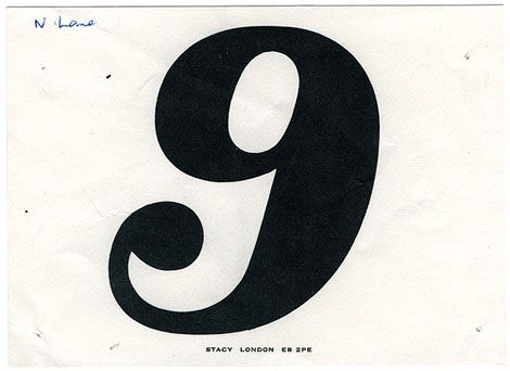 . 9 Typography Number, Numbers Typography, Best Typography, Typography Images, Vintage Numbers, Number Nine, Lettering Inspiration, Graphic Design Fonts, Hand Type