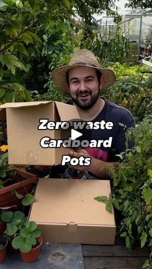 232K views · 15K reactions | Today we are back and I am showing you a super quick and easy way to up-cycle those pesky cardboard boxes from online deliveries, and turn them into the most amazing little diy garden pots, which are ideal for starting seeds in.   I think these days most of us are getting online deliveries from time to time, and often these come in little cardboard boxes. Now while you can recycle them, they are actually really useful around the garden. I will be making more videos on how to use cardboard around the garden, but this method has to be my favourite.   It takes about 5 minutes to do and honestly couldn’t be easier. Just soak your cardboard for about 10 minutes, then trim it into strips about 13 cm wide, and roll using a jar or tin. It’s a good idea to remove any pa Upcycling Tin Cans, Using Cardboard In The Garden, Diy Plant Pots Upcycle, Diy Garden Pots, Vege Garden, Property Ideas, Starting Seeds, Portable Garden, Seed Pots