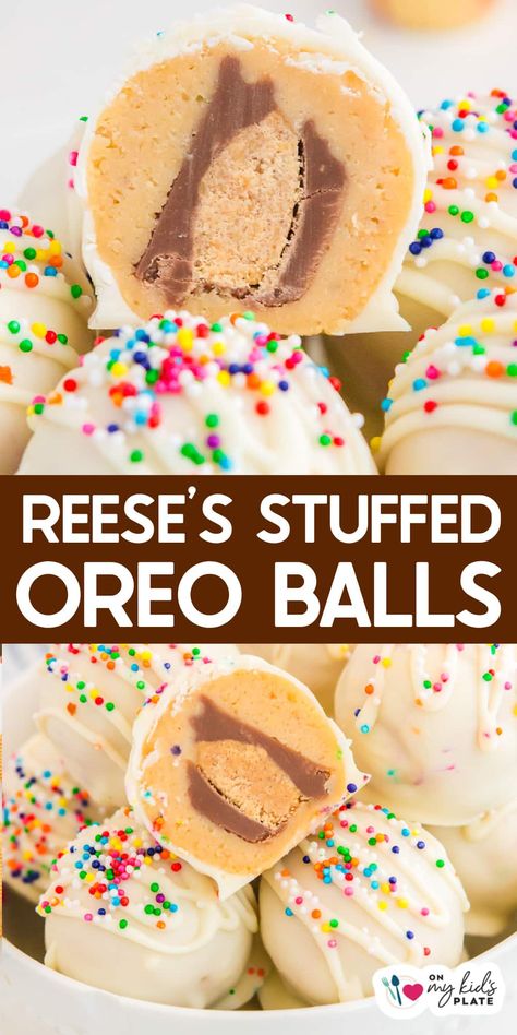 Reese's Oreo Balls, Reese’s Desert, Peanut Butter Oreo Balls, Reese’s Cupcakes, Reese's Desserts, Reeses Dessert, Truffles Candy, Peanut Butter Ball, Oreo Ball