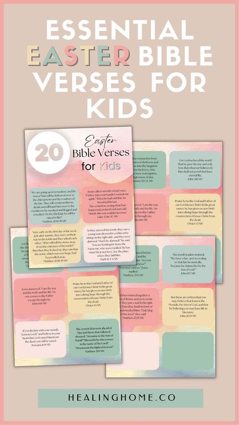 Easter Story Bible Verses, Easter Scriptures For Kids, Easter Bible Verses For Kids, Ward Activities, Easter Verses, Easter Treasure Hunt, Verses From The Bible, Bible Verses For Teens, Easter Scriptures