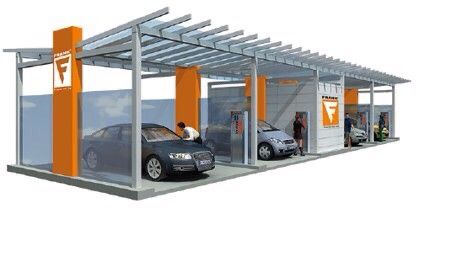 Modern Carwash Design, Carwash Ideas Design, Carwash Ideas, Self Service Car Wash, Car Wash Systems, Car Showroom Design, Hand Car Wash, Car Shed, Car Wash Business