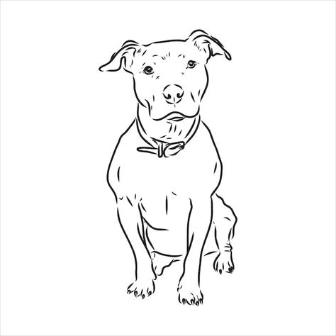 Vector vector sketch drawing pitbull bar... | Premium Vector #Freepik #vector #pit-bull #bulldog #pitbull #bull-terrier Pitbull Barking, Cute Pitbull Drawing, Pitbull Sketch, Drawing Pitbull, Black And White Pitbull, Pit Bull Drawing, Bull Drawing, Pitbull Lab, Pitbull Drawing