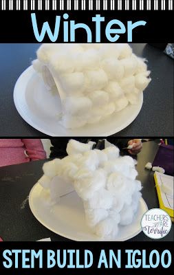 Winter Stem Activities For Preschool, Igloo Theme Preschool, Winter Crafts For Elementary Students, School Winter Activities, Igloo Activities For Preschool, Winter Craft Elementary School, Preschool Building, Winter Theme Crafts For Kids, Igloo Crafts For Toddlers